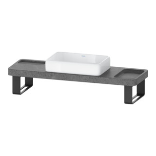Duravit Ensemble console lavabo Qatego 140x45x90 cm, avec K, console, lavabo poli