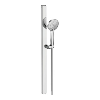 Duravit Ensemble de douche MinusFlow avec douchette, flexible, barre de douche, chrome
