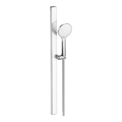 Duravit Ensemble de douche MinusFlow avec support, tuyau, chrome/blanc brillant