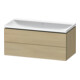 Duravit Ensemble de meubles L-Cube 100x48x48 cm, sans robinet, méd. chêne, 2 tiroirs-1