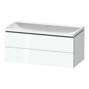 Duravit Ensemble de meubles L-Cube 100x48x48cm, sans robinet, blanc brillant, 2 tiroirs