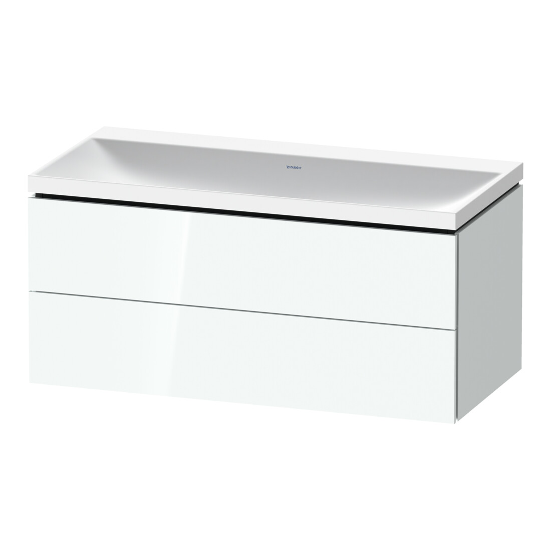 Duravit Ensemble de meubles L-Cube 100x48x48cm, sans robinet, blanc brillant, 2 tiroirs