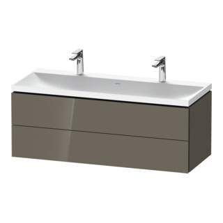 Duravit Ensemble de meubles L-Cube 120x48x48 cm, 2 HL, 2 SBK, blanc brillant