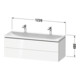 Duravit Ensemble de meubles L-Cube 120x48x48 cm, 2 HL, 2 tiroirs, blanc œuf-3