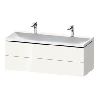 Duravit Ensemble de meubles L-Cube 120x48x48 cm, 2 portes HL, 2 tiroirs, blanc brillant