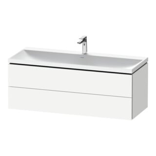Duravit Ensemble de meubles L-Cube 120x48x48 cm, avec robinetterie, blanc mat, 2 tiroirs