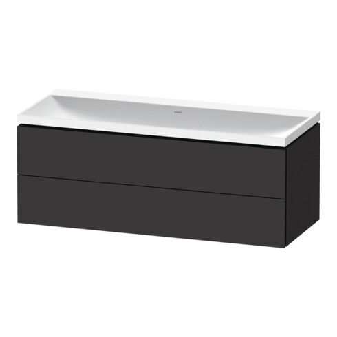 Duravit Ensemble de meubles L-Cube 120x48x48 cm, o HL, graphite mat, 2 tiroirs