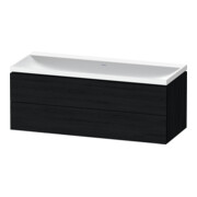 Duravit Ensemble de meubles L-Cube 120x48x48 cm, sans robinet, blanc œuf, 2 tiroirs