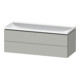 Duravit Ensemble de meubles L-Cube 120x48x48cm, H l, gris béton, 2 tiroirs-1