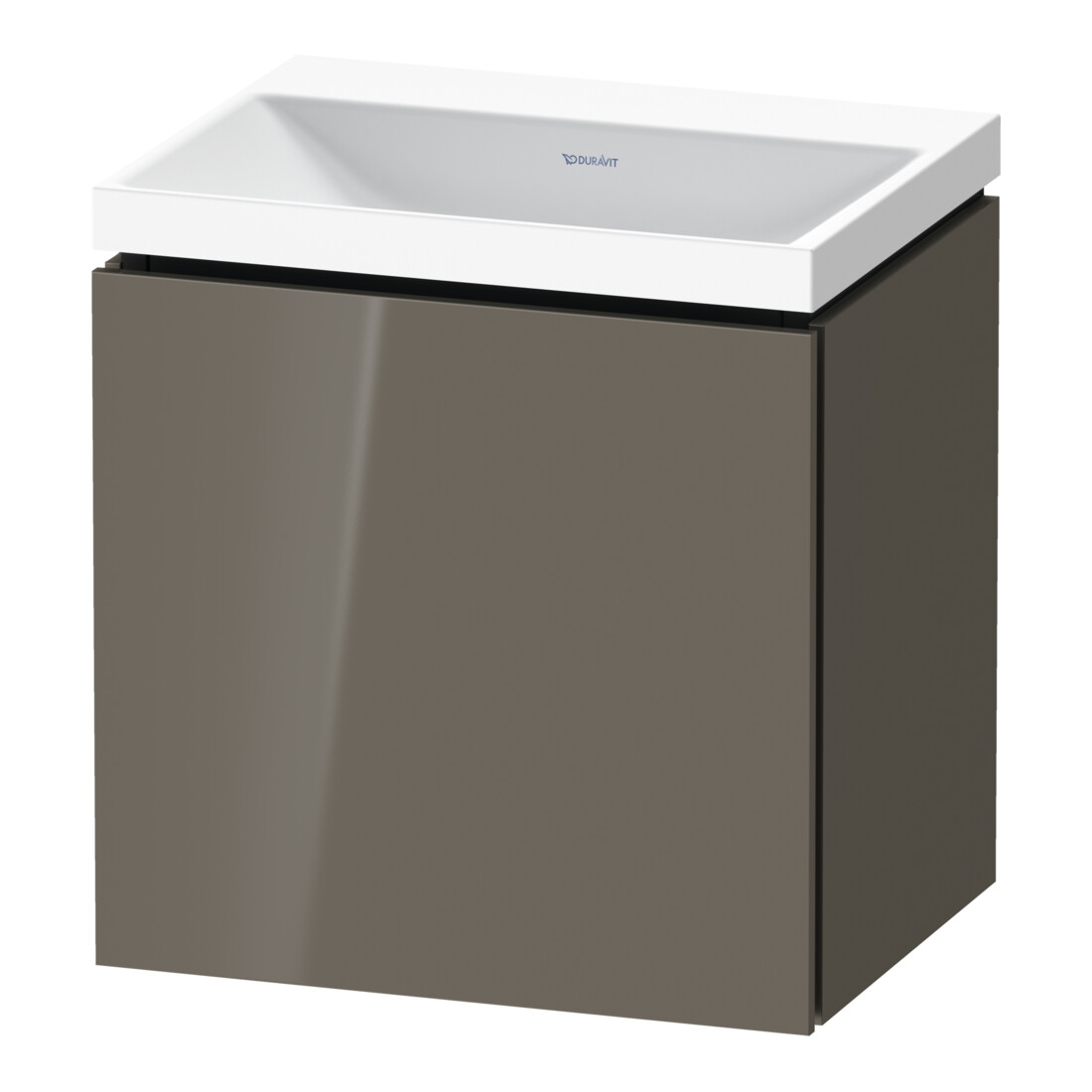 Duravit Ensemble de meubles L-Cube 45x35x48 cm, 1 porte, à droite, sans poignée, gris brillant