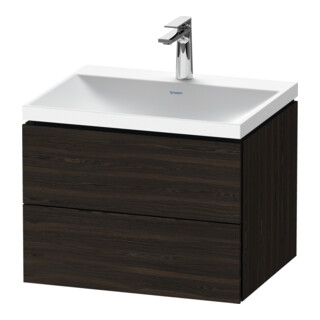 Duravit Ensemble de meubles L-Cube 60x48x48 cm, avec HL, noyer teinté, 2 tiroirs