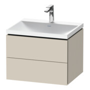 Duravit Ensemble de meubles L-Cube 60x48x48 cm, avec robinet, taupe mat, 2 tiroirs