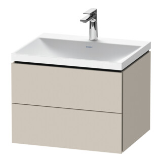 Duravit Ensemble de meubles L-Cube 60x48x48 cm, avec robinetterie, taupe, 2 tiroirs