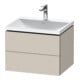 Duravit Ensemble de meubles L-Cube 60x48x48 cm, avec robinetterie, taupe, 2 tiroirs-1