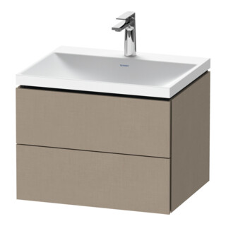 Duravit Ensemble de meubles L-Cube 60x48x48cm, avec robinet, léger, 2 tiroirs