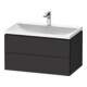 Duravit Ensemble de meubles L-Cube 80x48x48 cm, avec HL, graphite mat, 2 tiroirs-1