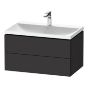 Duravit Ensemble de meubles L-Cube 80x48x48 cm, avec HL, graphite mat, 2 tiroirs