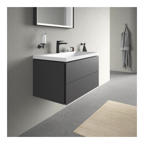 Duravit Ensemble de meubles L-Cube 80x48x48 cm, avec HL, graphite mat, 2 tiroirs