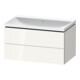 Duravit Ensemble de meubles L-Cube 80x48x48 cm, sans robinet, blanc brillant, 2 tiroirs-1