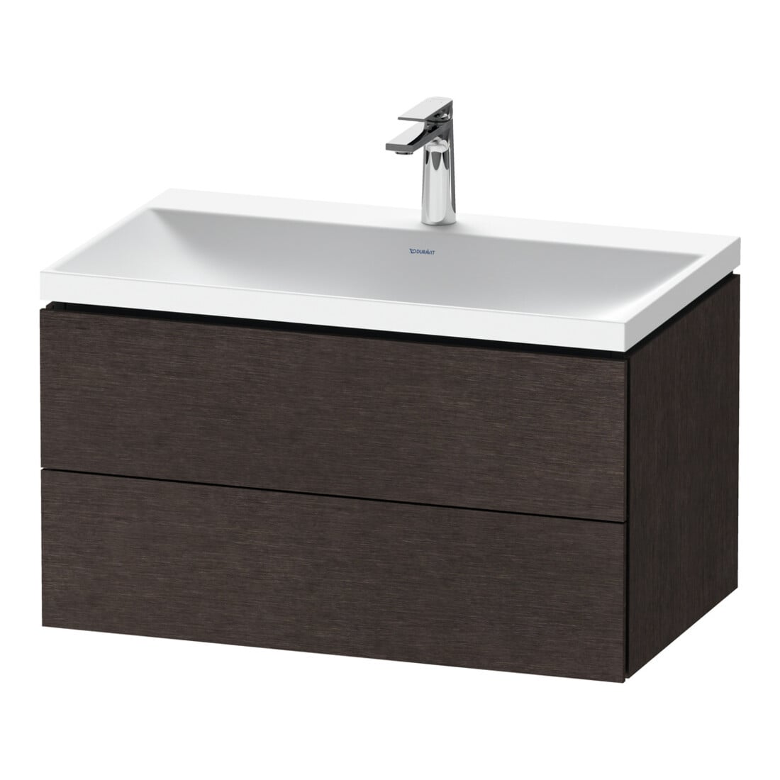 Duravit Ensemble de meubles L-Cube 80x48x48cm, avec HL, chêne foncé, 2 tiroirs