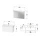 Duravit Ensemble de meubles n° 1 100x45cm, WT, WTU avec tiroir, Spg., blanc mat