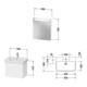 Duravit Ensemble de meubles n° 1 65 cm, charnière droite, blanc mat