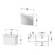 Duravit Ensemble de meubles n° 1 80 cm, blanc mat, 1 tiroir