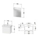 Duravit Ensemble de meubles No. 1 65 cm, blanc mat, 1 tiroir