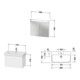 Duravit Ensemble de meubles No. 1 80 cm, blanc mat