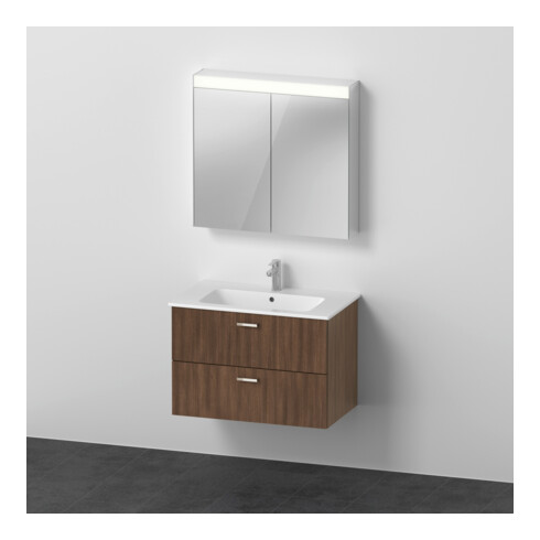 Duravit Ensemble de meubles XBase 83 cm, noyer foncé
