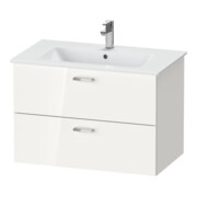 Duravit Ensemble de meubles XBase 83x49cm, WT, WTU 2 tiroirs, panneau aggloméré, blanc brillant
