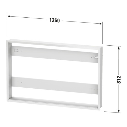 Duravit Ensemble d'encastrement 126,1x13,9cm, cadre pour vis à aggloméré Good/Better