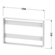 Duravit Ensemble d'encastrement 126,1x13,9cm, cadre pour vis à aggloméré Good/Better-3