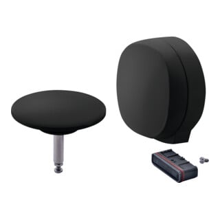 Duravit Ensemble d’équipement pour évacuation Quadroval, avec arrivée, noir