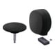 Duravit Ensemble d’équipement pour évacuation Quadroval, avec arrivée, noir-1