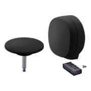 Duravit Ensemble d’équipement pour évacuation Quadroval, avec arrivée, noir