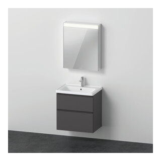 Duravit Ensemble meuble D-Neo 650 mm, charnière gauche, graphite mat