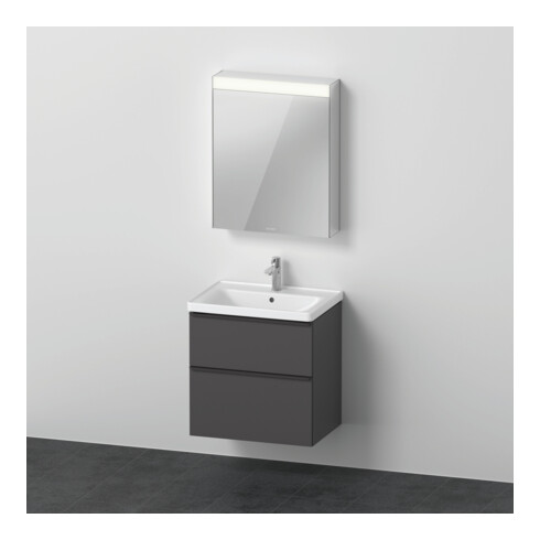 Duravit Ensemble meuble D-Neo 650 mm, charnière gauche, graphite mat