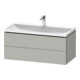 Duravit Ensemble meuble L-Cube 100x48x48 cm, avec HL, gris béton, 2 tiroirs-1