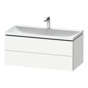 Duravit Ensemble meuble L-Cube 100x48x48 cm, avec robinetterie, blanc mat, 2 tiroirs