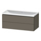 Duravit Ensemble meuble L-Cube 100x48x48 cm, chêne clair, gris s-mat, 2 tiroirs-1