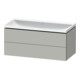Duravit Ensemble meuble L-Cube 100x48x48 cm, H l, gris béton, 2 tiroirs-1