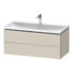 Duravit Ensemble meuble L-Cube 100x48x48 cm, m HL, taupe mat, 2 tiroirs-1