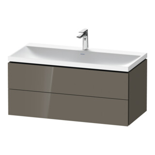 Duravit Ensemble meuble L-Cube 100x48x48cm, m HL, gris hgl, 2 tiroirs