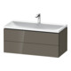 Duravit Ensemble meuble L-Cube 100x48x48cm, m HL, gris hgl, 2 tiroirs-1