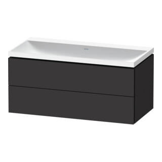 Duravit Ensemble meuble L-Cube 100x48x48cm, o HL, graphite mat, 2 tiroirs
