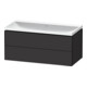 Duravit Ensemble meuble L-Cube 100x48x48cm, o HL, graphite mat, 2 tiroirs-1