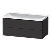Duravit Ensemble meuble L-Cube 100x48x48cm, o HL, graphite mat, 2 tiroirs
