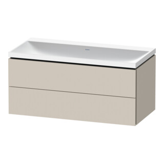 Duravit Ensemble meuble L-Cube 100x48x48cm, sans robinet, taupe, 2 tiroirs