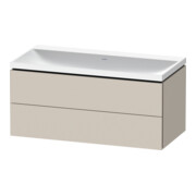 Duravit Ensemble meuble L-Cube 100x48x48cm, sans robinet, taupe, 2 tiroirs